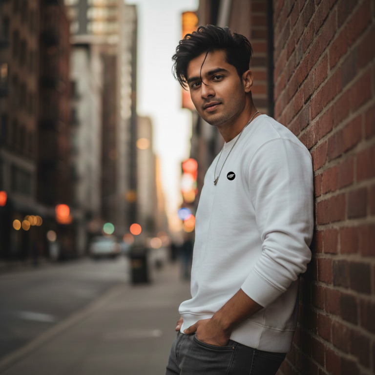 Men's Sweatshirt Price in BD white--pose
