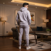 hoodie for men grey cut sew back