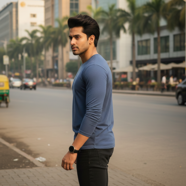 ছেলেদের ফুল হাতা গেঞ্জি এক কালার টি শার্ট ফুল হাতা2